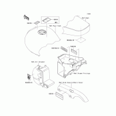 Схема вузла: Інформаційні наклейки для Kawasaki EJ650 W650