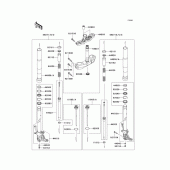 Схема вузла: Вилка передньої осі для Kawasaki ZR1000 Z1000
