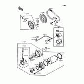Схема вузла: Стартер електричний & Привід стартера для Kawasaki EN400 Vulcan 400