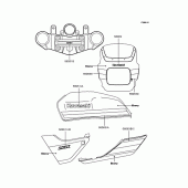 Схема вузла: Наклейки (Ебоні ZR400-E6) для Kawasaki ZR400 ZRX