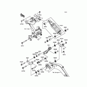 Схема узла: Подвеска/задний амортизатор для Kawasaki EX650 Ninja 650 ABS