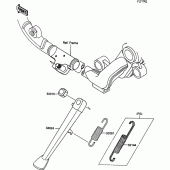 Схема узла: Подставка для Kawasaki VN1500 VN-15 SE