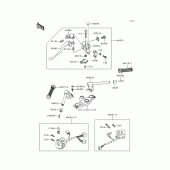 Схема узла: Руль & Пульт управления рулевой для Kawasaki ZX600 Ninja ZX-6