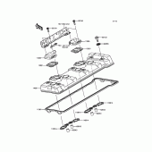 Схема вузла: Клапанна кришка для Kawasaki ZX1400 Ninja ZX-14R ABS