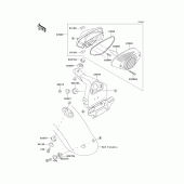 Схема вузла: Taillight(s) для Kawasaki EJ650 W650