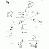 Схема узла: Руль & Пульт управления рулевой для Kawasaki VN1500 VN1500 Classic Tourer