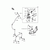 Схема вузла: Передній гальмівний циліндр Kawasaki ZR800 Z800