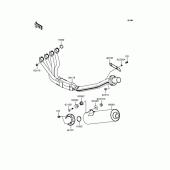 Схема узла: Выхлопная система (s) для Kawasaki ZX1200 Ninja ZX-12R