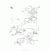 Схема узла: Сиденье для Kawasaki KL650 KLR650