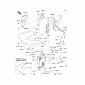 Схема вузла: Радіатор для Kawasaki KX85 KX85-II
