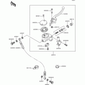 Схема вузла: Передній гальмівний циліндр для Kawasaki BJ250 Estrella RS