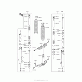 Схема вузла: Вилка передньої осі для Kawasaki KLX140 KLX140L