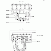 Схема узла: Болты картера двигателя для Kawasaki ZX900 Ninja ZX-9R