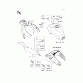 Схема вузла: Інформаційні наклейки для Kawasaki ZX636 Ninja ZX-6R ABS