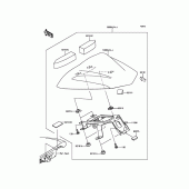Схема вузла: Заглушка сидіння (Опція) для Kawasaki EX650 ER-6F