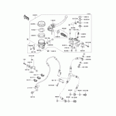 Схема узла: Передний тормозной цилиндр для Kawasaki ZX1000 Ninja ZX-10R