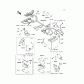 Схема узла: Электрооборудование для Kawasaki EX250 ZZR250