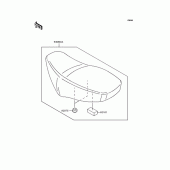 Схема узла: Сиденье для Kawasaki KL110 KSR