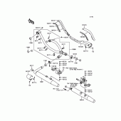 Схема вузла: Вихлопна система для Kawasaki VN1700 Vulcan 1700 Voyager ABS