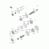 Схема узла: Трансмиссия для Kawasaki KX250/ KX252 KX250F
