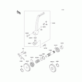 Схема вузла: Kickstarter mechanism для Kawasaki KX65
