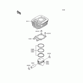 Схема вузла: Циліндр & Поршень для Kawasaki BN125 Eliminator