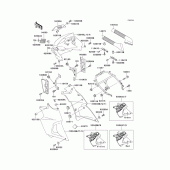Схема вузла: Cowling(1/2)(kle500-a3) для Kawasaki KLE500