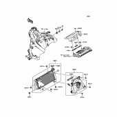 Схема вузла: Радіатор для Kawasaki KLE650 Versys 650 ABS