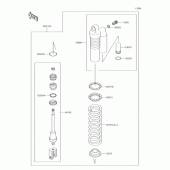 Схема вузла: Амортизатор для Kawasaki KX100