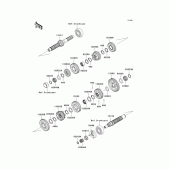 Схема вузла: Трансмісія для Kawasaki VN1600 Vulcan 1600 Nomad