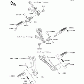 Схема узла: Подножки для Kawasaki ZX600 Ninja ZX-6RR