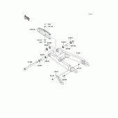 Схема узла: Задний рычаг (Маятник) для Kawasaki KL250 KL250 Super Sherpa