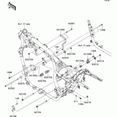 Схема вузла: Кріплення двигуна для Kawasaki VN1700 Vulcan 1700 Voyager Custom ABS