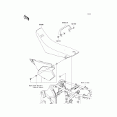 Схема вузла: Сидіння для Kawasaki KLX250 KLX250