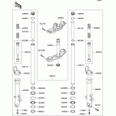 Схема вузла: Вилка передньої осі для Kawasaki ZR750 Z750