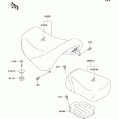 Схема вузла: Сидіння для Kawasaki VN1500 VN1500 Classic FI