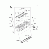 Схема вузла: Головка циліндра для Kawasaki ZR750 Z750R ABS