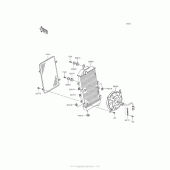 Схема вузла: Радіатор для Kawasaki VN900 Vulcan 900 Custom