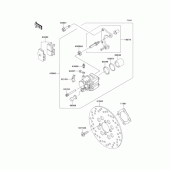 Схема узла: Передний тормоз для Kawasaki KL110 KSR