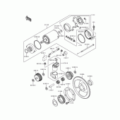 Схема вузла: Starter motor для Kawasaki KLX650 KLX650 Motard
