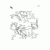 Схема вузла: Нижній обтічник (ZX400-N4) для Kawasaki ZX400 ZZR400
