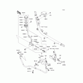 Схема вузла: Задній гальмівний циліндр Kawasaki VN1700 Vulcan 1700 Nomad