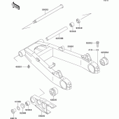 Схема вузла: Задній важіль (Маятник) для Kawasaki ZR750 Zephyr