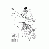 Схема вузла: Паливний бак для Kawasaki BR250 Z250SL ABS