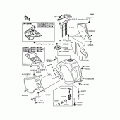 Схема вузла: Паливний бак для Kawasaki KL110 KSR