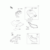 Схема узла: Информационные наклейки для Kawasaki EX250 Ninja 250