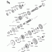 Схема вузла: Трансмісія для Kawasaki ZX1400 ZZR1400 ABS