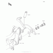 Схема узла: Лапка тормоза для Kawasaki KLX140 KLX140G