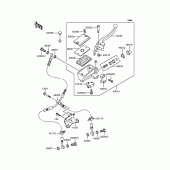 Схема узла: Передний тормозной цилиндр для Kawasaki ZX1200 Ninja ZX-12R