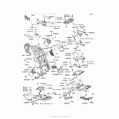 Схема вузла: Кріплення двигуна для Kawasaki ZG1400 Concours 14